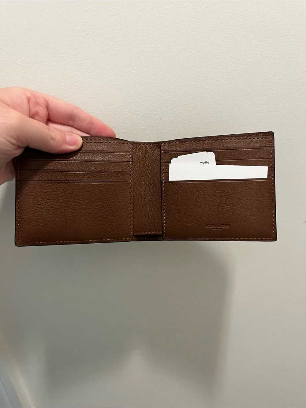 NWT Brown Leather Coach Men’s wallet